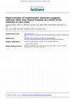 Research paper thumbnail of Rapid evolution of troglomorphic characters suggests selection rather than neutral mutation as a driver of eye reduction in cave crabs