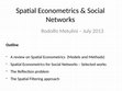 Research paper thumbnail of Spatial Econometric & Social Networks