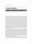 Research paper thumbnail of A Politics of Sensitivity: Ambiguity and Exceptionality Along the India-Bangladesh Border