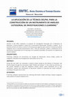 Research paper thumbnail of LA APLICACIÓN DE LA TÉCNICA DELPHI, PARA LA CONSTRUCCIÓN DE UN INSTRUMENTO DE ANÁLISIS CATEGORIAL DE INVESTIGACIONES E-LEARNING