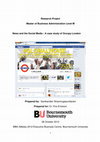 Research paper thumbnail of News and the Social Media A case study of Occupy London