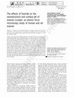 Research paper thumbnail of Effects of Fluoride on the nanostructure and surface pK of enamel crystals: an atomic force microscopy study of human and rat enamel