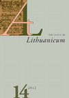 Research paper thumbnail of Archivum Lithuanicum 14