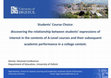 Research paper thumbnail of Discovering the relationship between students’ expressions of interest in the contents of A-Level courses and their subsequent academic performance in a college context