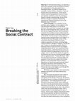 Research paper thumbnail of Breaking the Social Contract - Interview with Simon Critchley, e-flux journal, 01.06.2012