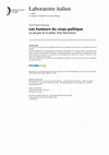 Research paper thumbnail of Les humeurs du corps politique. Le peuple et la plèbe chez Machiavel