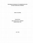 Research paper thumbnail of PERFORMANCE UPGRADING OF THE ADMINISTRATIVE STAFF