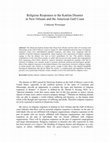 Research paper thumbnail of "Religious Responses to the Katrina Disaster in New Orleans and the American Gulf Coast." (English text) Journal of Religious Studies (Japanese Association for Religious Studies) 86-2, no. 373 (September 2012): 53-83.