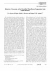 Research paper thumbnail of Behavior of Lysozyme at the Electrified Water/Room Temperature Ionic Liquid Interface