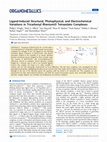 Research paper thumbnail of Ligand-Induced Structural, Photophysical, and Electrochemical Variations in Tricarbonyl Rhenium(I) Tetrazolato Complexes