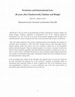 Research paper thumbnail of Feminism and International Law: 20 years after Charlesworth, Chinkin and Wright