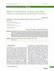 Research paper thumbnail of Effect of environmental conditions and water status on the bioactive compounds of broccoli