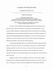 Research paper thumbnail of "Listening to the Branch Davidians: Learning from the Survivors"