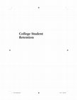 Research paper thumbnail of The Community College: Retention Trends and Issues