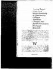 Research paper thumbnail of Service Learning at Community Colleges: Synthesis, Critique, and Recommendations for Future Research