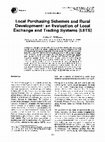 Research paper thumbnail of Local purchasing schemes and rural development: an evaluation of local exchange and trading systems (LETS)