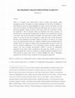 Research paper thumbnail of Do Property Rights Presuppose Scarcity?