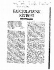 Research paper thumbnail of Kapcsolataink rétegei. Angelusz-Tardos: Hálózatok, stílusok, struktúrák