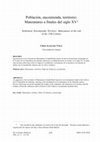 Research paper thumbnail of Población, encomienda, territorio: Manzanares a finales del siglo XV