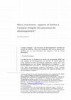 Research paper thumbnail of Marx, marxismes : apports et limites à l’analyse intégrée des processus de développement 