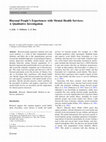 Research paper thumbnail of Bisexual peoples’ experiences with mental health services: A qualitative investigation