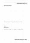 Research paper thumbnail of Promoting integration for migrant domestic workers in Italy