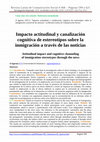 Research paper thumbnail of Impacto actitudinal y canalización cognitiva de estereotipos sobre la inmigración a través de las noticias // Attitudinal impact and cognitive channeling  of immigration stereotypes through the news