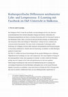 Research paper thumbnail of Kulturspezifische Differenzen netzbasierter Lehr-  und Lernprozesse.   E-Learning mit Facebook im DaF-Unterricht in Südkorea. 