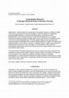 Research paper thumbnail of Using Quality Measures to Manage Statistical Risks in Business Surveys