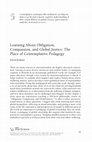 Research paper thumbnail of Learning about Obligation, Compassion, and Global Justice: the Place of Contemplative Pedagogy