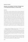 Research paper thumbnail of Wonders in the Academy: the Value of Strange Facts in the Experimental Research of Charles Dufay