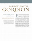 Research paper thumbnail of Building Digital Gordion. Coping with the Past in the 21st Century