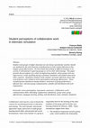 Research paper thumbnail of Students perceptions of collaborative work in telematic simulation