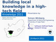 Research paper thumbnail of Building local knowledge in a high-tech field