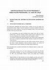 Research paper thumbnail of CERTIFICACIÓN DE TÍTULOS DE PREGRADO Y HABILITACIÓN PROFESONAL: EL CASO DE CHILE