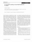 Research paper thumbnail of Sex and gender reporting in Sexual Health: implications for authors