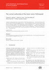 Research paper thumbnail of The correct authorship of the taxon name Arthropoda