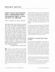 Research paper thumbnail of China’s External Environmental Policy: Understanding China’s Environmental Impact in Africa and How It Is Addressed