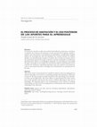 Research paper thumbnail of El proceso de anotación y el uso posterior de los apuntes para el aprendizaje:  estado actual de la cuestión