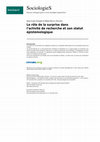 Research paper thumbnail of Le rôle de la surprise dans l'activité de recherche et son statuts épistémologique