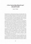 Research paper thumbnail of “A New Era for Philanthropy? The Case of Israel.” Civil Society and Third Sector in Israel 2, 1 (2008): 9-32. (Hebrew)