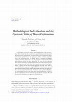 Research paper thumbnail of Methodological Individualism and the Epistemic Value of Macro-Explanations