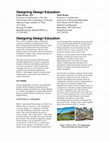 Research paper thumbnail of Designing Design Education 