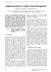 Research paper thumbnail of Implementation of e-Supply Chain Management