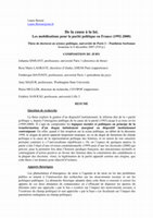 Research paper thumbnail of De la cause à la loi. Les mobilisations pour la parité politique en France (1992-2000)