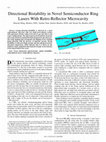 Research paper thumbnail of Directional bistability in novel semiconductor ring lasers with retro-reflector microcavity