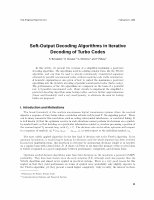 Research paper thumbnail of Soft-Output Decoding Algorithms In Iterative Decoding of Turbo Codes