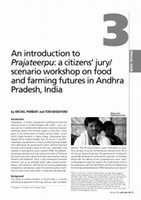 Research paper thumbnail of An Introduction to Prajateerpu: a Citizens' Jury/Scenario Workshop on Food and Farming Futures In Andhra Pradesh, India