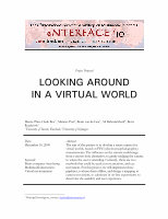 Research paper thumbnail of LOOKING AROUND IN A VIRTUAL WORLD