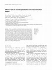 Research paper thumbnail of Effect of pH on fluoride penetration into natural human plaque